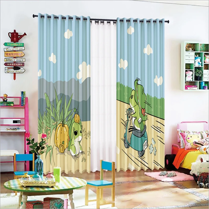 Cute Cartoon Children Room Bedroom Curtains Blackout Curtains Digital
