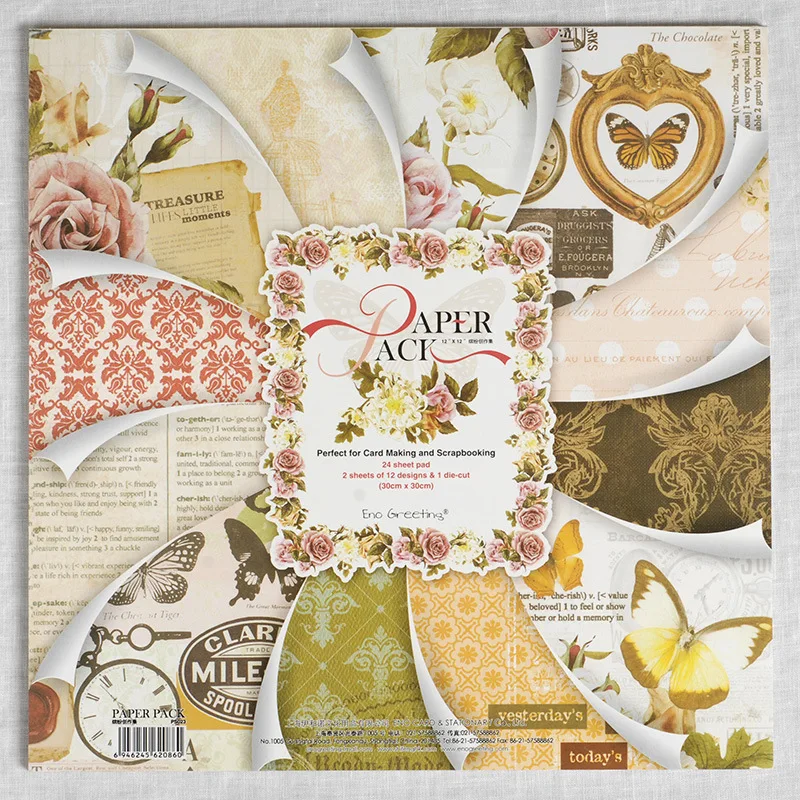 12-nostalgic-memories-floral-Rose-Flowers-pocket-watch-background-paper-pads-patterns-DIY-Craft-Scrapbooking-Paper