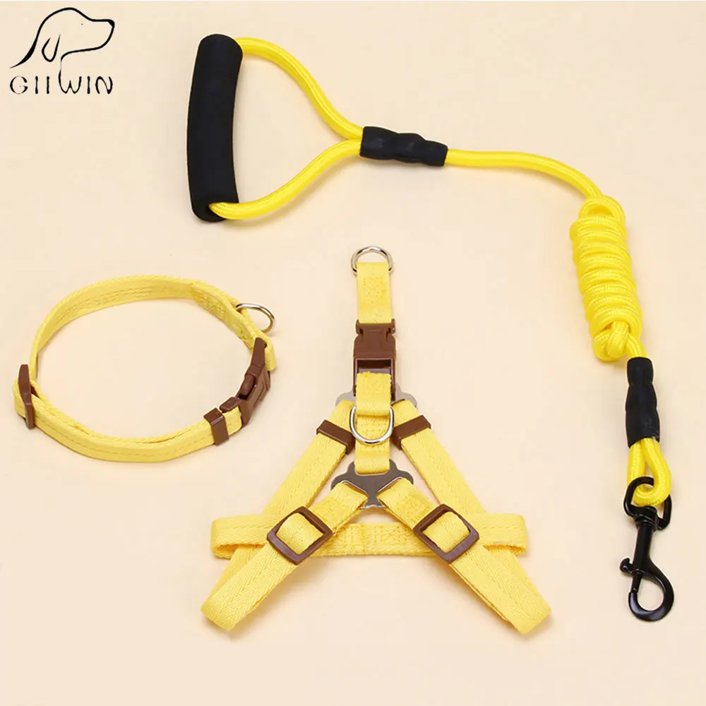 

Pets Products for Dog Leash Harness and Collar Sets for Dog Training and Running Pet Accessories Adjustable Comfortable py0513