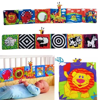 

Intelligent Toy Baby Toys Baby Cloth Book Knowledge Around Multi-touch Multifunction Fun And Double Color Colorful Bed Bumper