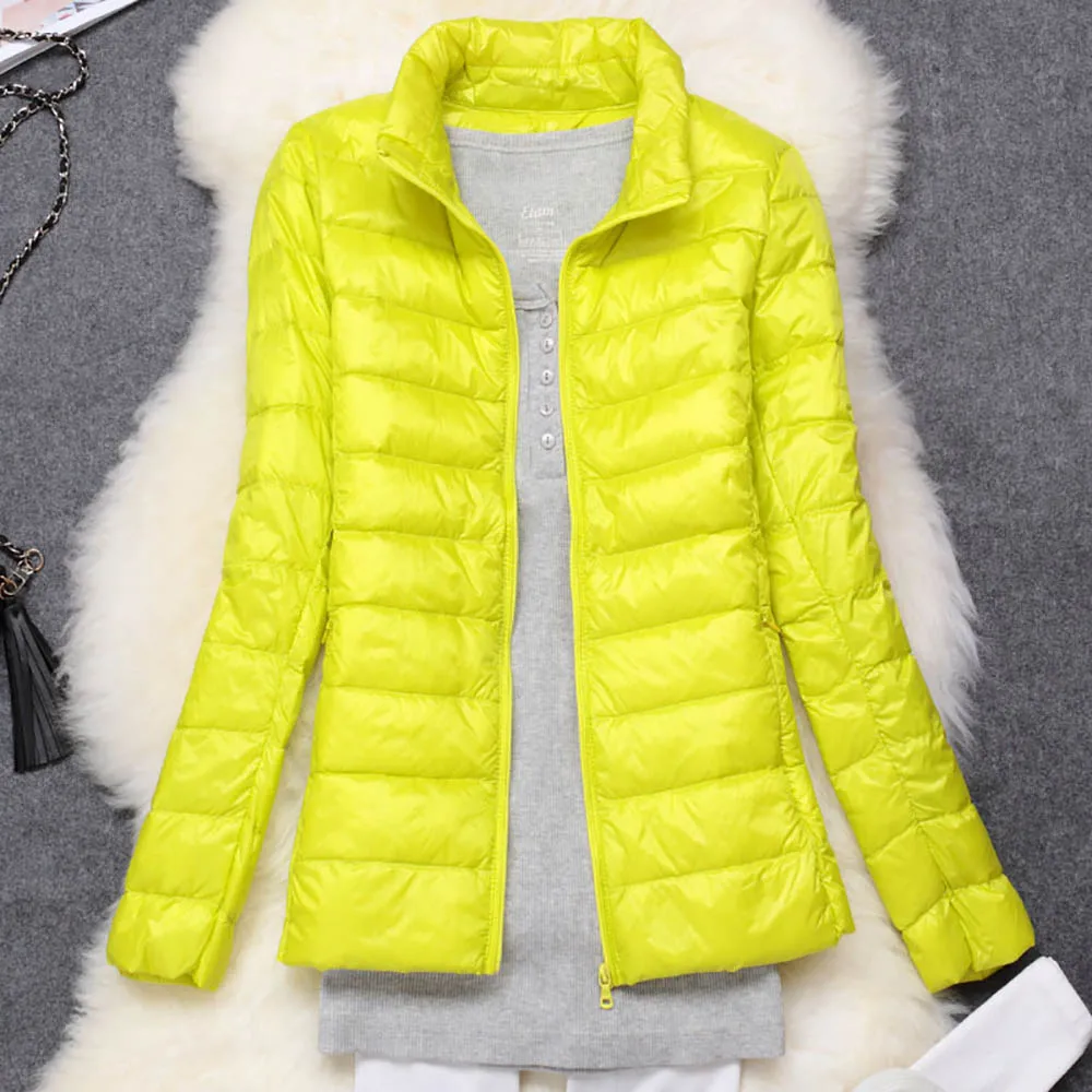 amazing  Autumn Women‘s Jacket Black Basic Jacket for Women Ladies Coat Pink Duck Down Female Jackets Winter