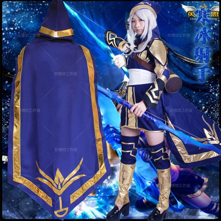 ashe cosplay vestido traje de halloween