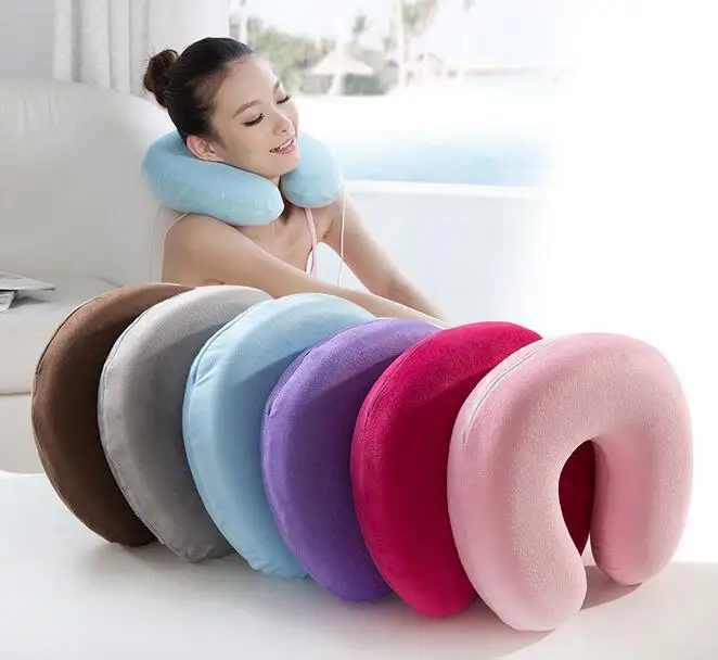 

Микро мягкий бархат подушка, u shape memory foam подушку, много цветов