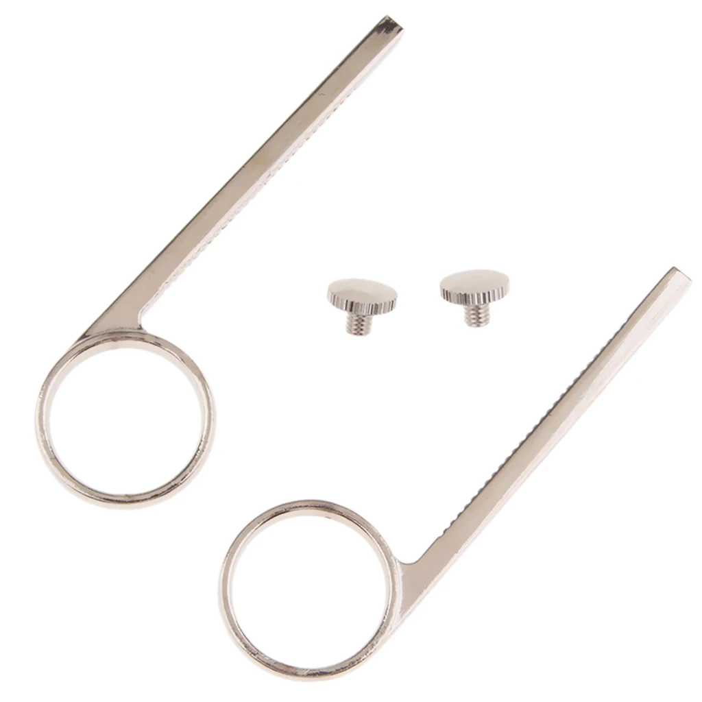 2 Pieces Trumpet Slide Finger Ring with Screws Trumpet Replacement Parts for Trumpet Players Lovers