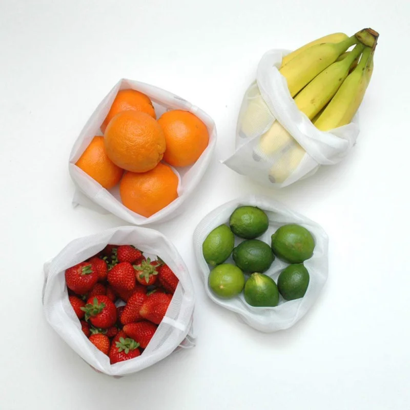 

5PCS Durable Mesh Harness Pocket Environmentally Friendly Fruit Vegetable Small Toy Mesh Polyester Storage Bag Supplies