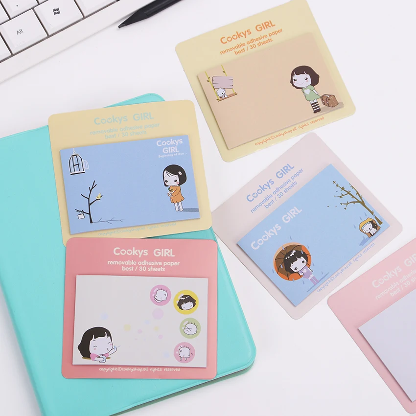 

1PC Kawaii Cartoon Message Notepad Cheap Sticky Note Memo Pads Writing Scratch Pad Office School Supplies