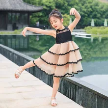 DZIECKO/детские танцевальные платья для девочек летние платья принцессы из тюля для свадебного торжества Вечерние платья для маленьких девочек