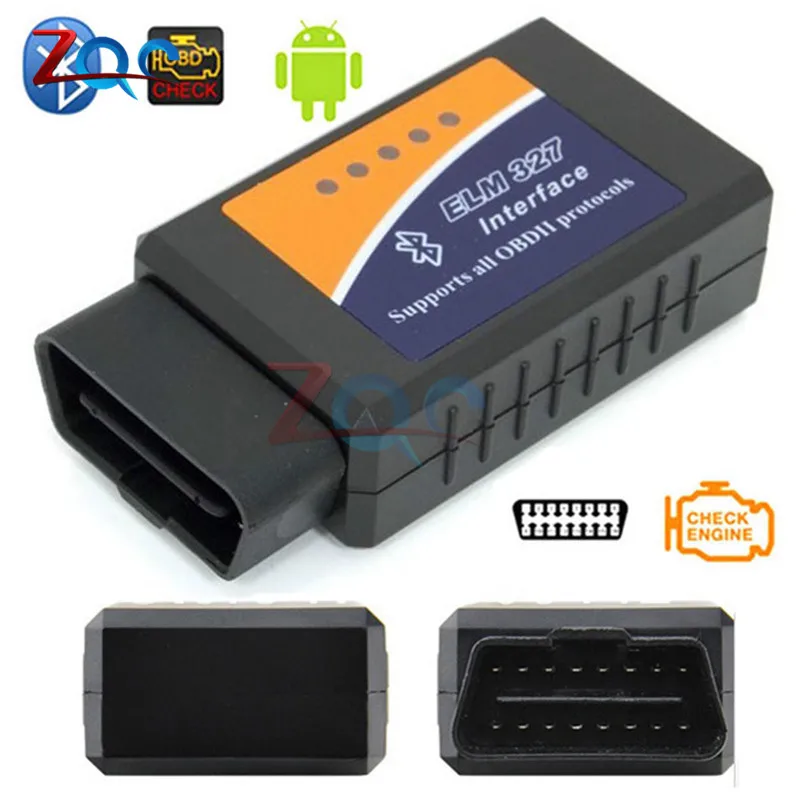 

Mini ELM327 Bluetooth 2.0 Interface V1.5 OBD2 OBD 2 Auto Diagnostic-Tool ELM 327 Works ON for Android Torque/PC v 1.5 BT adapter