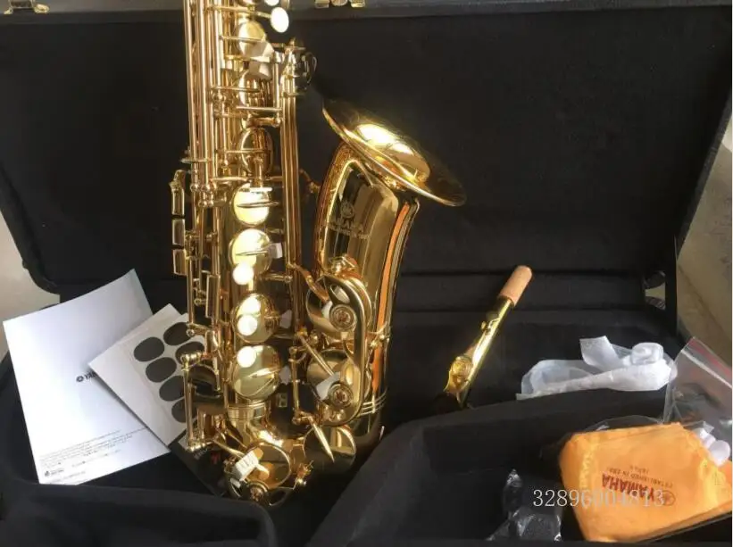 

New Saxophone Alto Sax Engraved YAS 62 Copy Professional E-flat Gold Saxofone Top Musical Instruments