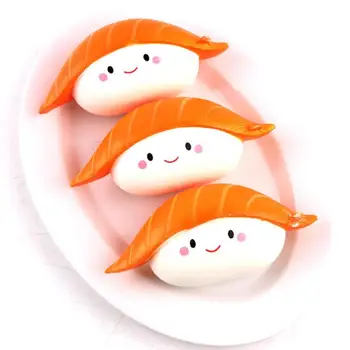 

5 Pcs Squishy Salmon Sushi Stress Relief Super Cute Phone Strap Slow Rising Squeeze Toy Mini Decor Dropshipping