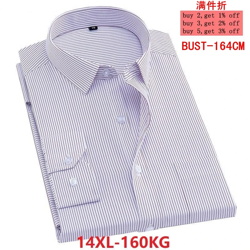 

Large size 7XL 8XL 9XL Men's Long Sleeve Lapel Shirt 10XL 11XL 12XL 13XL 14XL Business Casual Office Official Occupation 8 Color