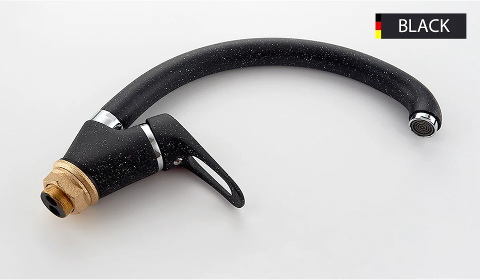 LEDEME Color Kitchen Faucet Mixer Water Tap Single Holder Single Hole Kitchen Faucets Spray Paint Rotation Rubinetto Cucina