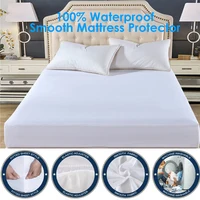 Smooth Waterproof Mattress Protector Cover For Bed WettingHypoallergenic Protection Pad Anti Mites Bed Cover For Mattress Topper 1