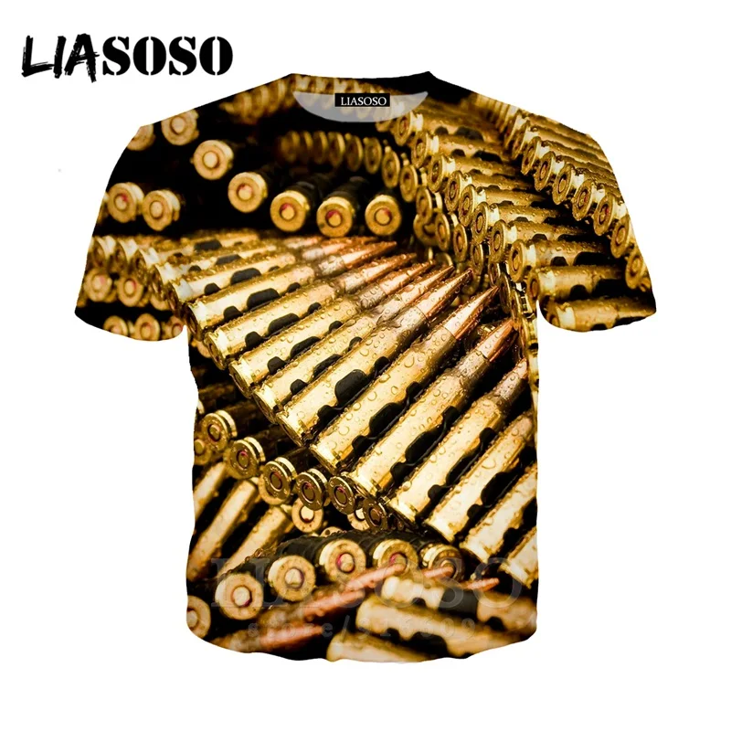 

Funny Anime 3d print t shirt Men Women top homme Harajuku t-shirt hip hop bullet shirts Short sleeve rock gun punk tshirt E588