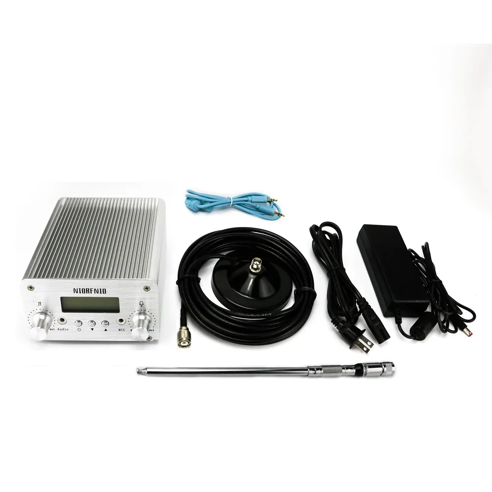 

T15B 5w/15w Switchable Output Power FM Stereo Audio Broadcasting Transmitter +Audio Cable+Car Sucker Antenna