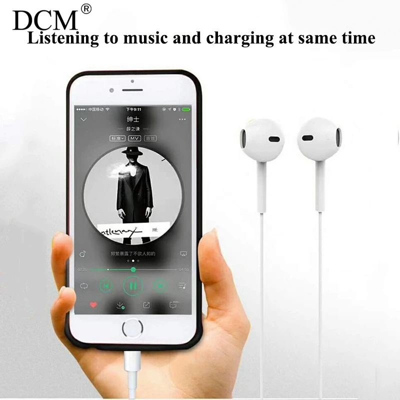 

5000-7000 mAh battery Charging Case Support Earphone Port For iphone 7 8 External Power Bank Back Cover Backup Charger Adapter