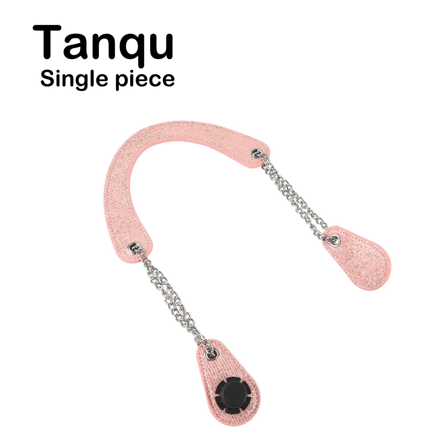 

Tanqu Single Piece Silver Chain Handle Bag Hardware with Concise Curved Handle Drop End for O Bag for Obag Women Handbag Strap