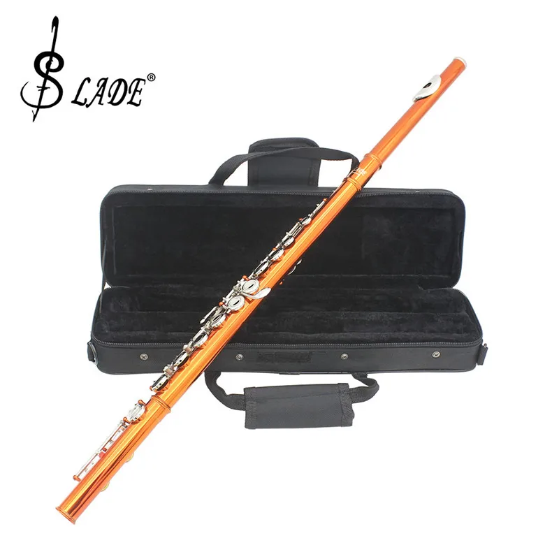 

SLADE Cloth Bag Western Concert Flute Cupronickel Plated Silver 16 Holes C Key Woodwind Instrument Gloves Mini Screwdriver