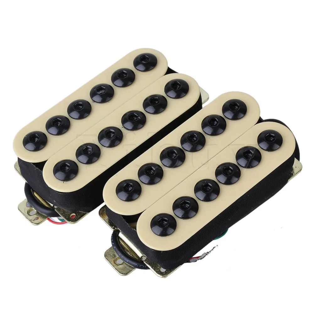 

Yibuy Double Coil Guitar Humbucker Bridge Neck Pickup with Ceramic Magnets