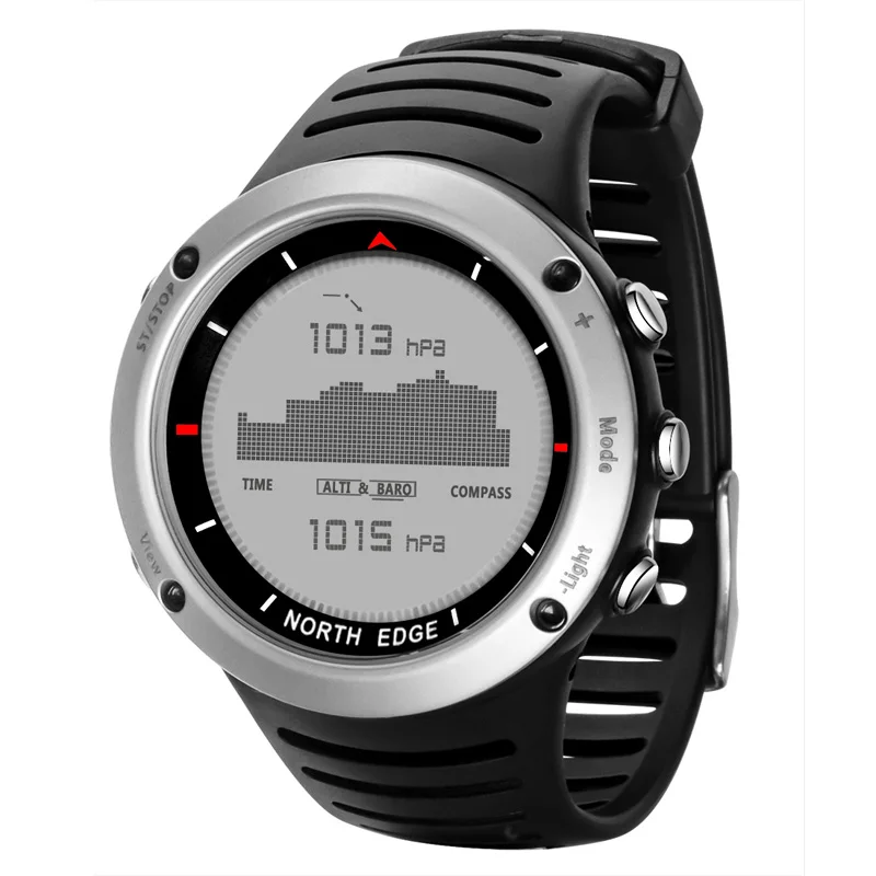 

NORTH EDGE Digital Wristwatches Waterproof Smart Watch Alarm Men LED Quartz Clock MovementALATY Outdoor Sport Watches Heart Rate