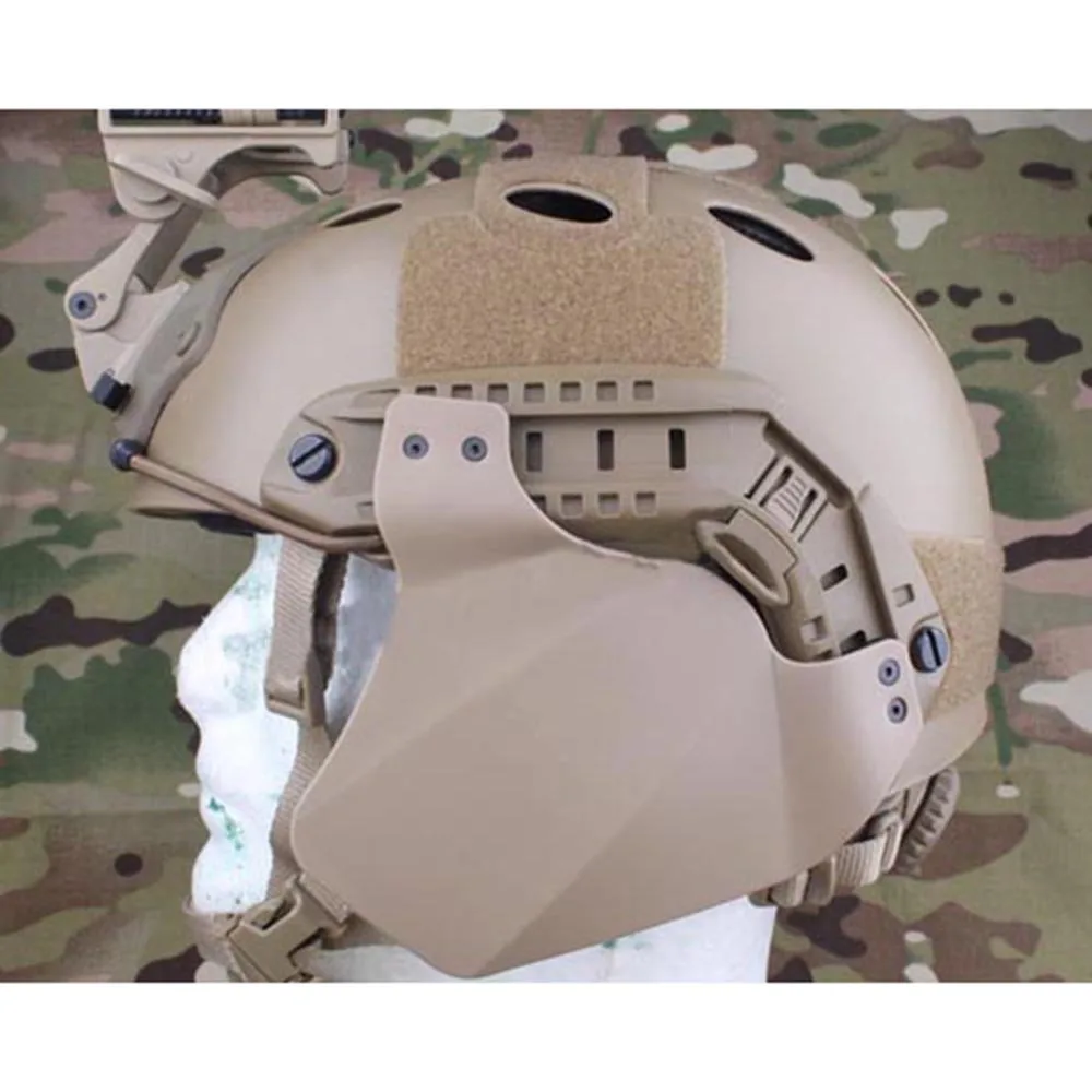 Военный охотничий шлем боковая крышка боковые рельсы со шнурком мягкий резиновый боевой тактический шлем DIY аксессуар для быстрого шлема