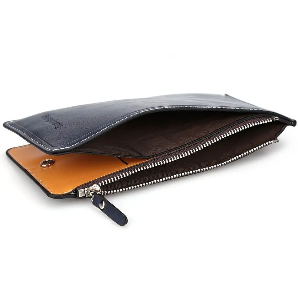  2016 New Candy Color Double Zippers Hasp Design Purses Wallets PU Leather Handbags Men Women Long Wallet Clutch ID Card Holder 