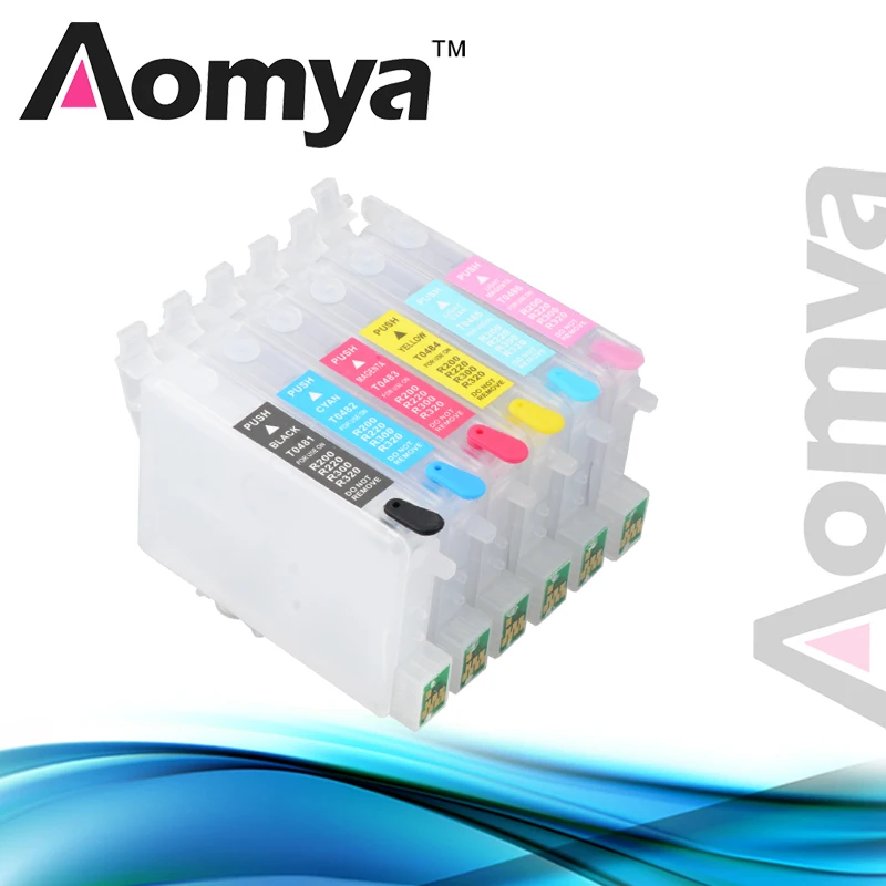 

Aomya Cartridge T0481 Refillable Ink Cartridge suitable For Epson Stylus R200 R220 R300 R300M R320 R340 RX500 RX600 RX620 RX640