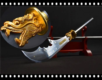 

Wonderful Chinese GuanGong Dao Broadsword Sharp 1095High Carbon Steel Blade Long Handle