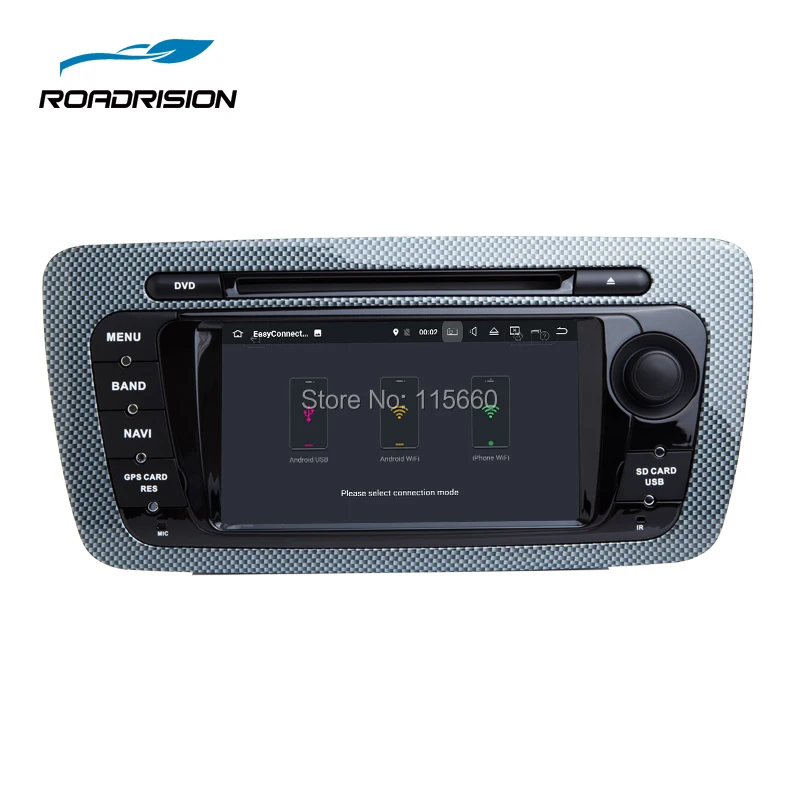 Sale RoadRision 4GB RAM Android 8.0 Car DVD Player for Seat Ibiza 2009-2013 with Bluetooth WiFi Radio GPS Navigation Mirror-link 3