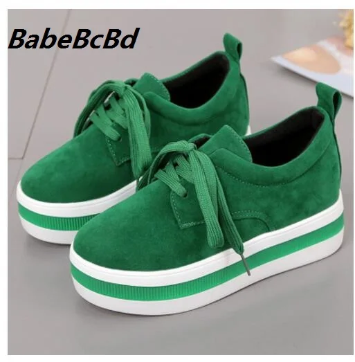 English wind platform shoe lady spring single shoes casual shoes 2018