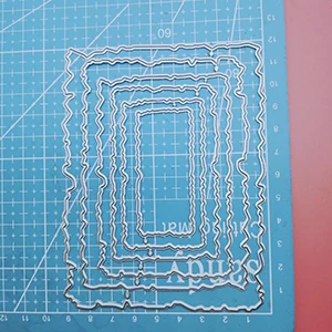 Кривые рамки Шестигранная открытка для скрапбукинга штампы металлические поделки многослойные металлические режущие штампы поздравительная открытка ручной работы