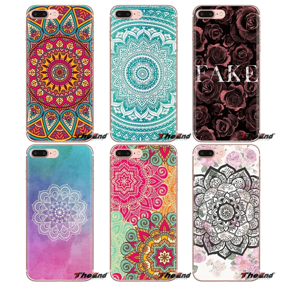 Colorful artistic Paisley mandala flower For Samsung Galaxy A3 A5 A7 A9 A8 Star A6 Plus 2018 2015 2016 2017 Silicone Case Covers |