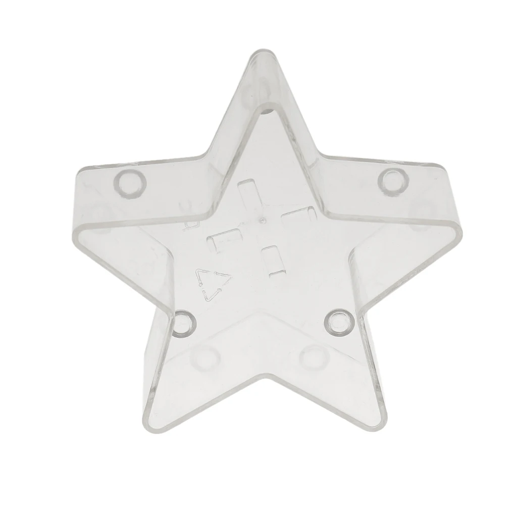 10pcs Empty Star Tealight Cups Containers Holder + 200pcs Cotton Candle Wicks with Tabs for DIY Tealight Candle Making