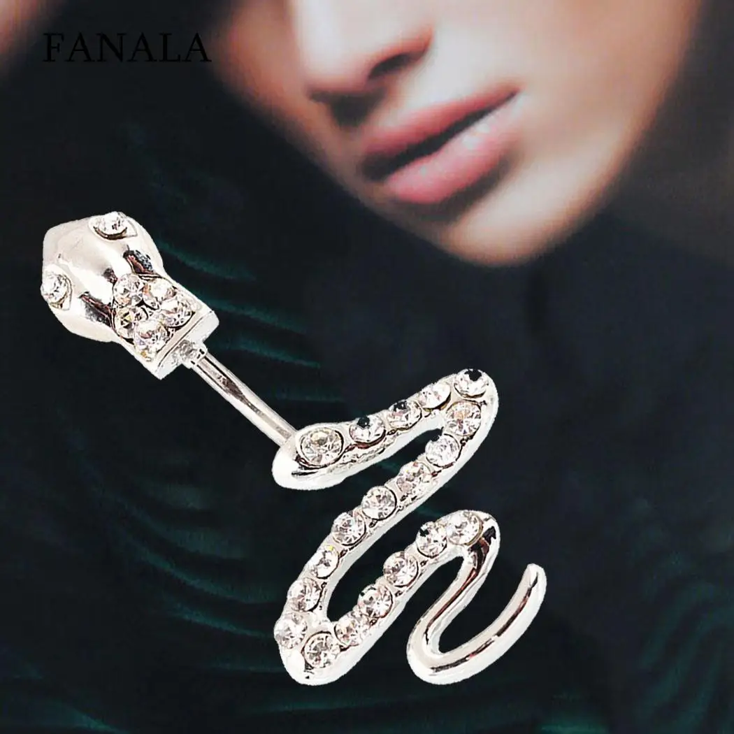 

Women Navel Ring Snake Shape Stainless Steel Belly Button Ring Navel Body Piercing Jewelry Casual Party Club Bar Bolt Closure