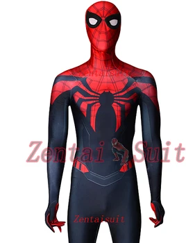

The Superior Spider-Man Costume Black Red Spider Fullbody Suit Spidey Cosplay Spiderman Costume Halloween For Adult/Kids