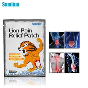 

Sumifun 10Pcs/Bag Lion Pain Relief Plaster Stress Rlieving Arthritis Back Neck Shoulder Muscle Pain PlasterS K03101