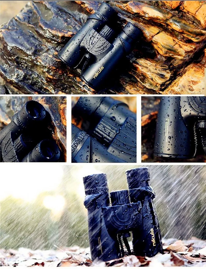 Nitrogênio à Prova Nikula Binóculos Novo Profissional Dwaterproof Água Telescópio Poderoso Bak4 Visão Noturna Caça Escopo Militar Compacto 10x42 20 prova dwaterproof água telescópio poderoso bak4 visão