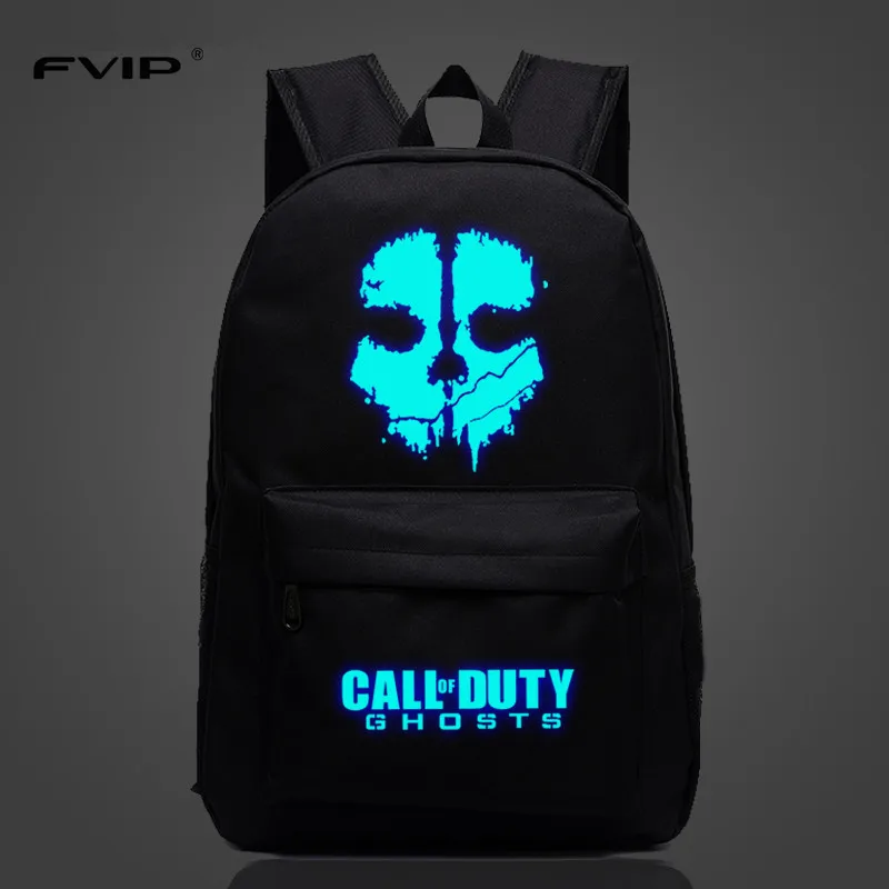 

FVIP Teenagers Backpacks Travel Bag Game Call of Duty Luminous Bagpacks Mochila Bolsas Escolar For Young
