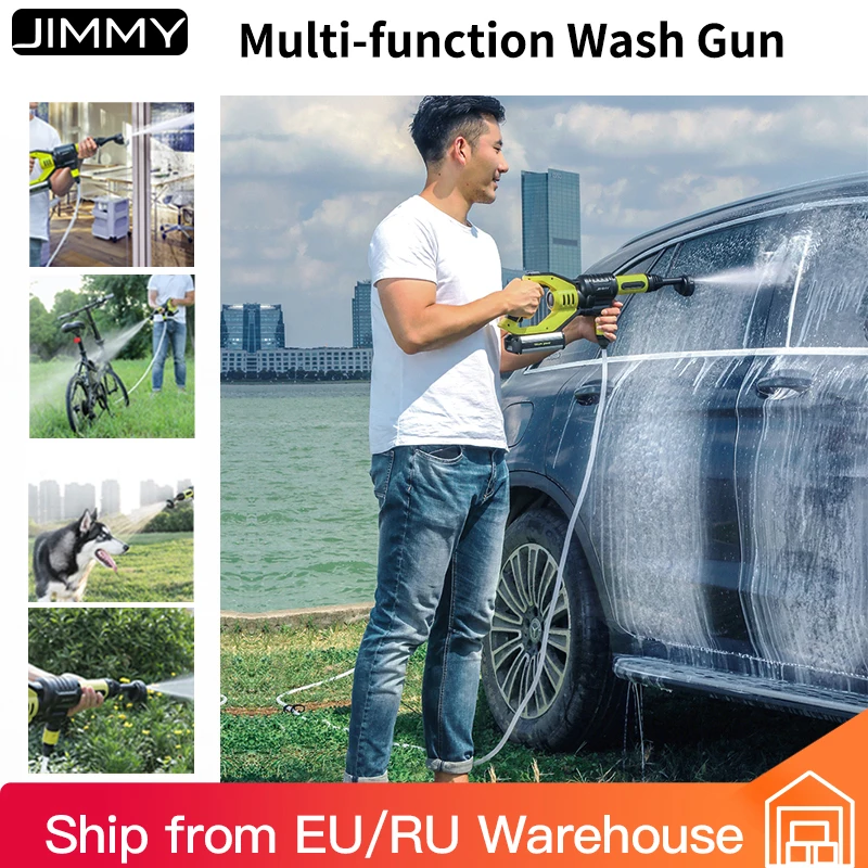 Günstig JIMMY JW31 Handheld Wireless Autos Waschen Pistole Hochdruck Auto Washer Schnee Schaum Wasser Power Reiniger Multifunktionale Düse
