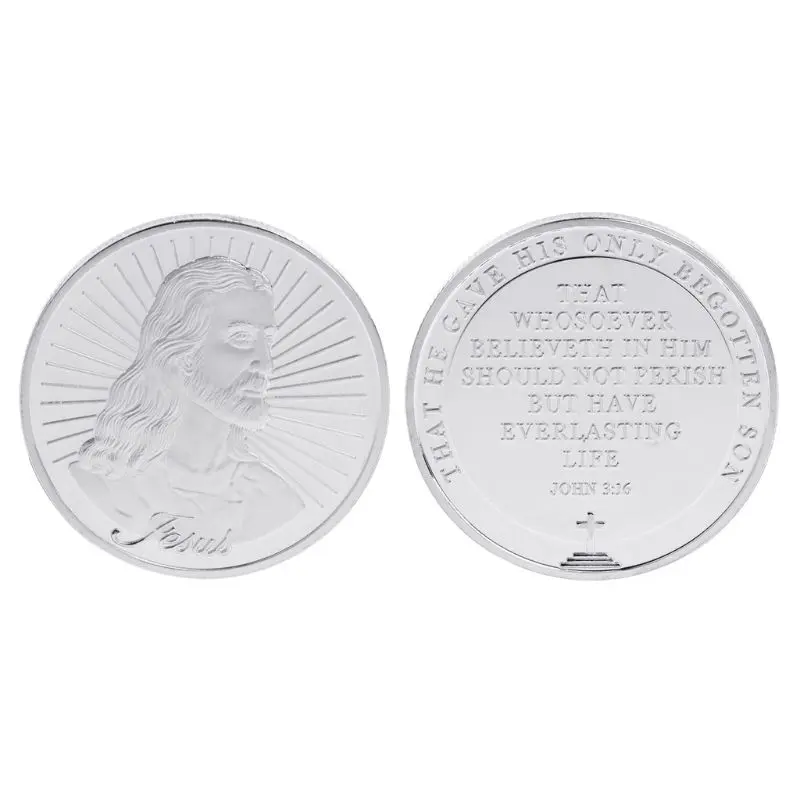 Памятная монета с надписью «Иисус», коллекция из серебра и золота, сувенир, художественные подарки, коллекционная рукоделие