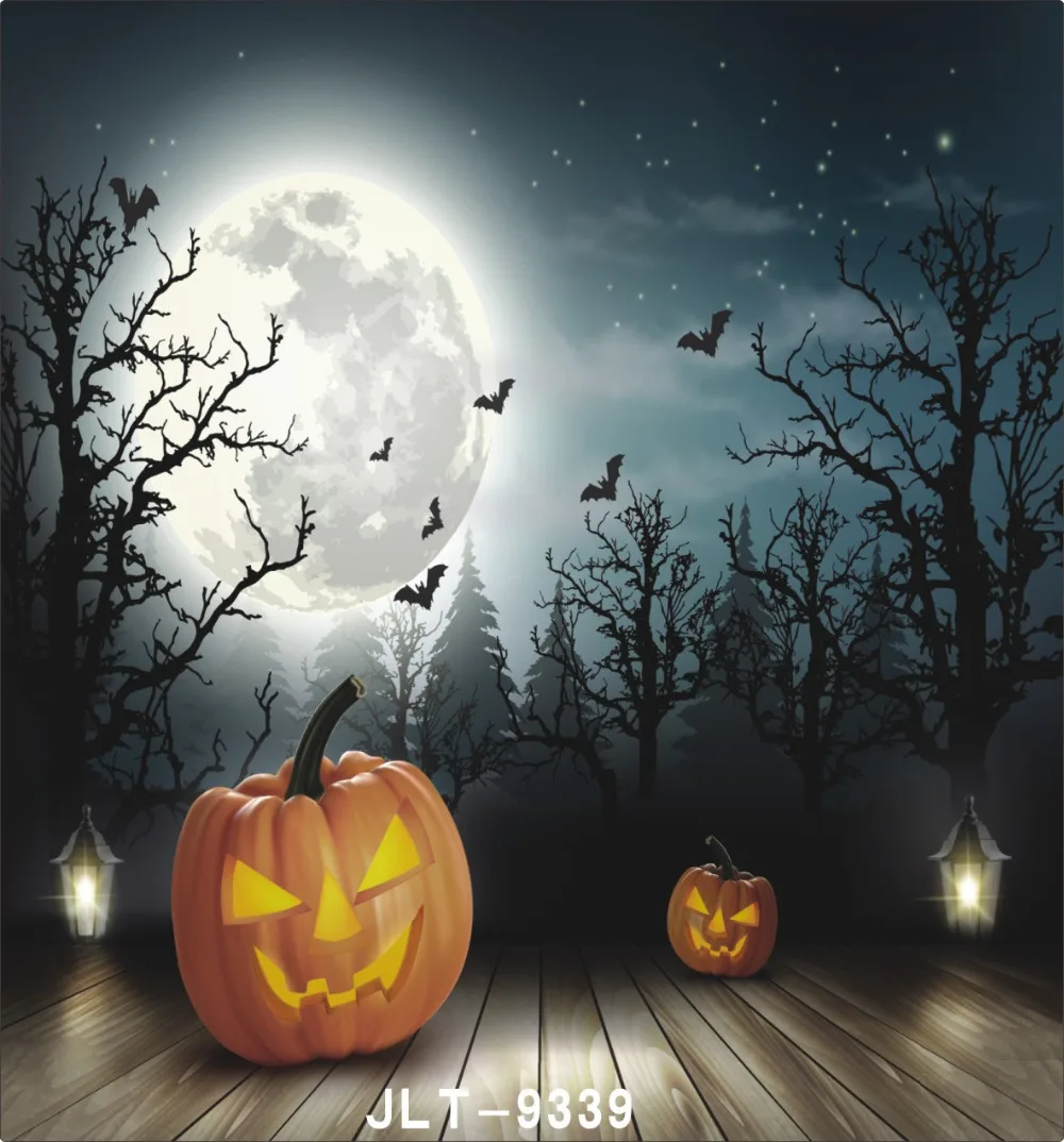 Halloween Backgrounds Photography Pumpkins Bread Baby Toys Wood Planks Board Party Pattern Photo Backdrop Photocall Photo Studio 