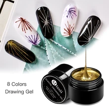 Mtssi паук гель креативный рисунок проволоки ногтей гель лак точка к линии Гель-лак для живописи тянет шелк паук дизайн ногтей