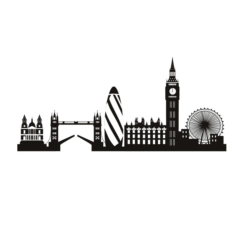 High-Quality-City-Building-Home-Decor-London-Skyline-Wall-Sticker-Big-Ben-Landmark-Self-Adhesive-Vinyl (1)