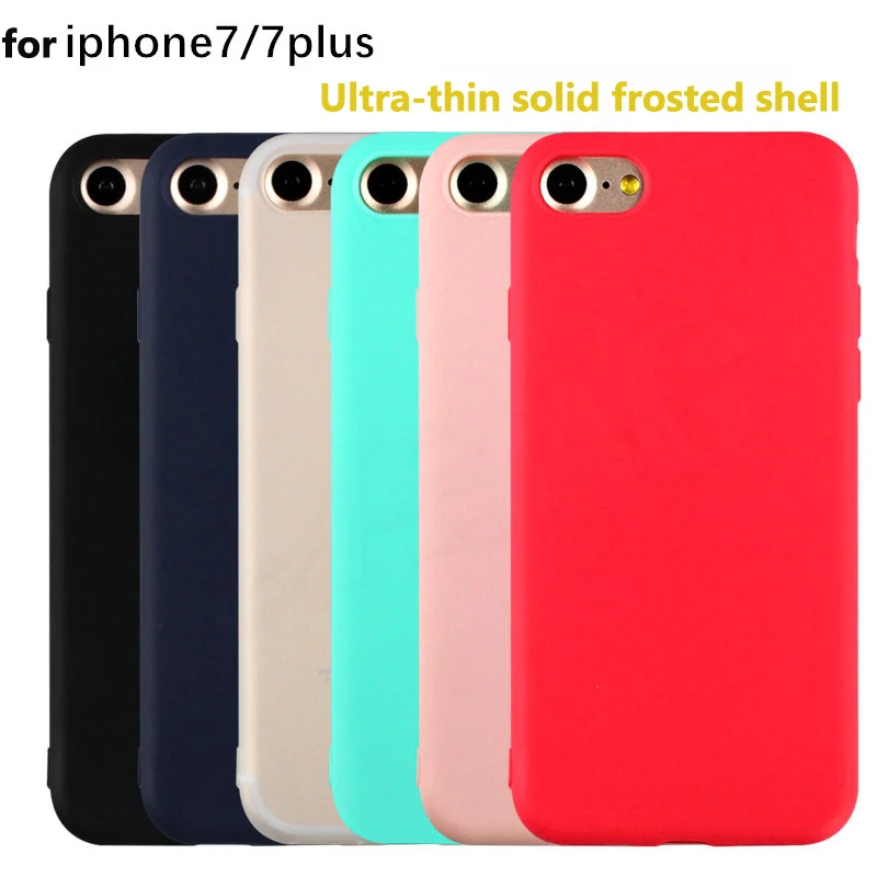 Чехол для Телефона iPhone 5 6 7 8 plus матовый Защитная крышка Ультратонкий из ТПУ мягкий
