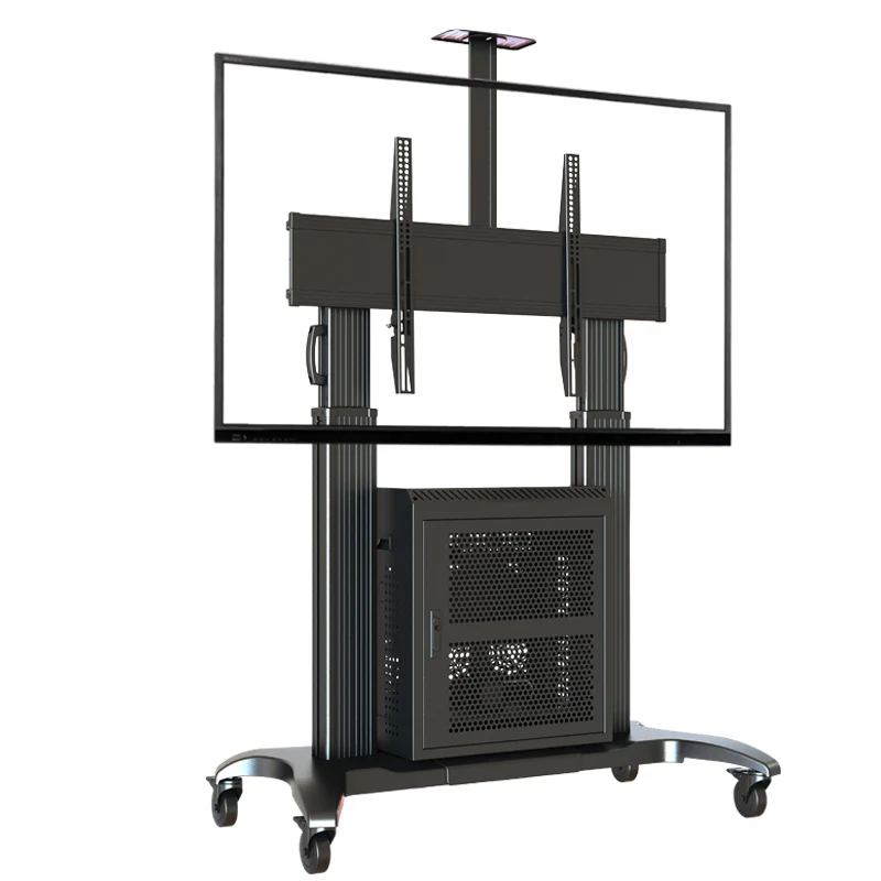 TV Mobile Cart Meetingroom TV Rack Floor Stand cart Fit for 60" 100" TV