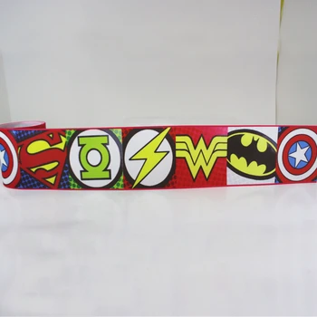 

50yards 7/8" 1" 1.5" 2" 3" 22mm 25mm 38mm 50mm 75mm hero cartoon printed grosgrain ribbon for headband hair bow hair tie