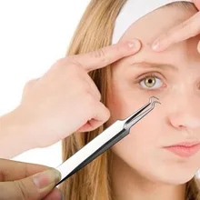 1 шт. изгиб изогнутый очиститель лица угри Пинцет игла для удаления пятен уход за лицом прыщи, Угри Инструмент для игл