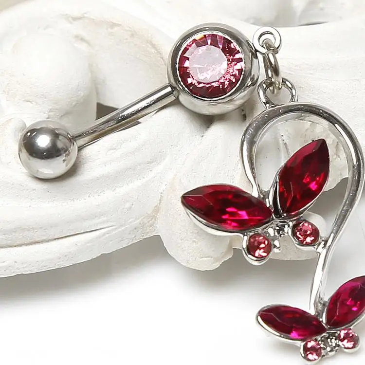 

2018 New Butterfly Piercing Navel Belly Button Rings Body Jewelry Drop Shipping