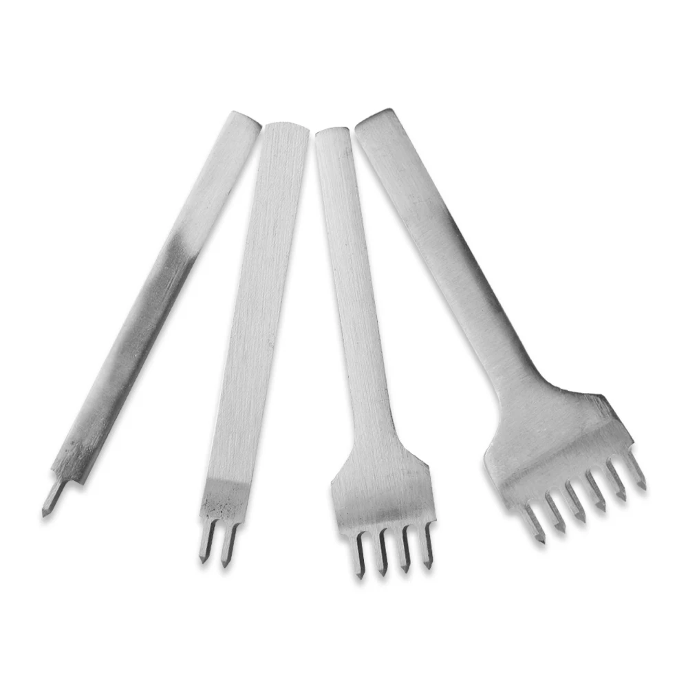 

Practical 3/4/5/6mm 1+2+4+6 10 Prong Handmade Sewing Hand Tools Leather Craft Belt Hole Punches Stitching Punch Tool