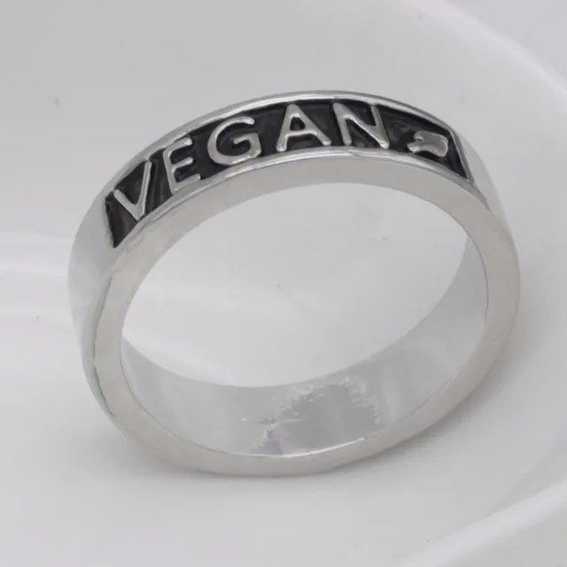 Vegan Anello Fascia Nozze Gioielli Vegetariano Vegan Regalo YLQ0536 Vegan Anello Fascia Nozze Gioielli Vegetariano Vegan Regalo YLQ0536